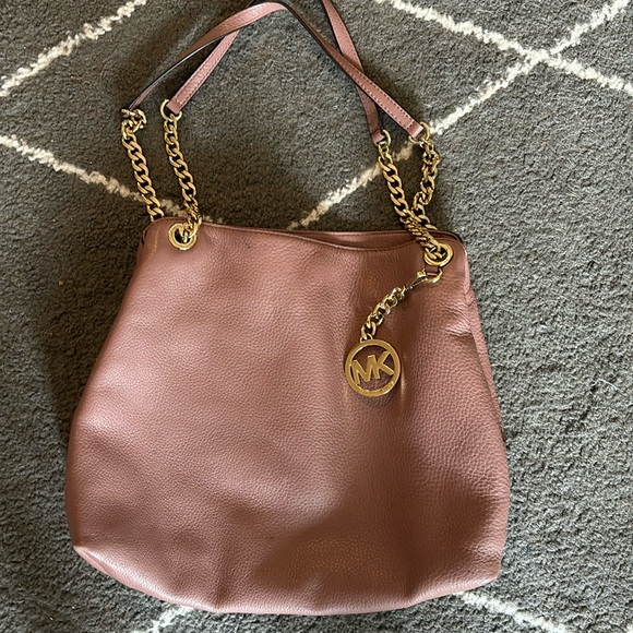 Michael Kors Handbag- Mauve with Gold Accents - Picture 1 of 13